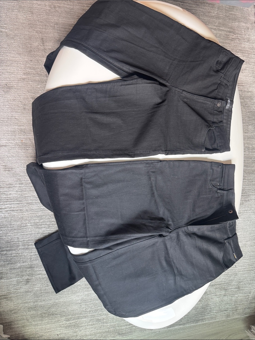 Two Pairs of Women’s Black Jeans - Straight baggy fit.